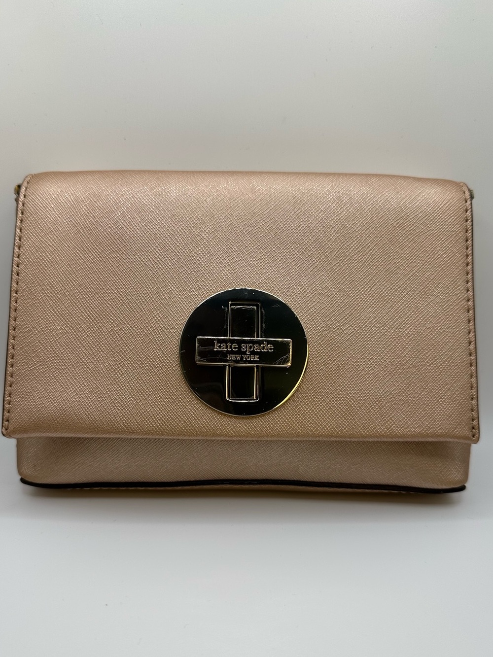 Kate Spade SALLY Newbury Lane Pillbox Crossbody in gold